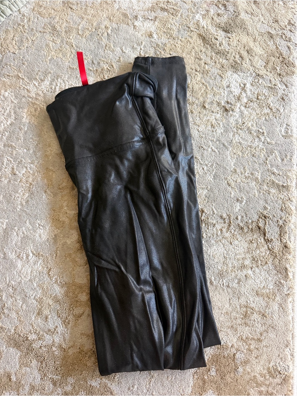 SPANX Black Faux Leather Leggings
